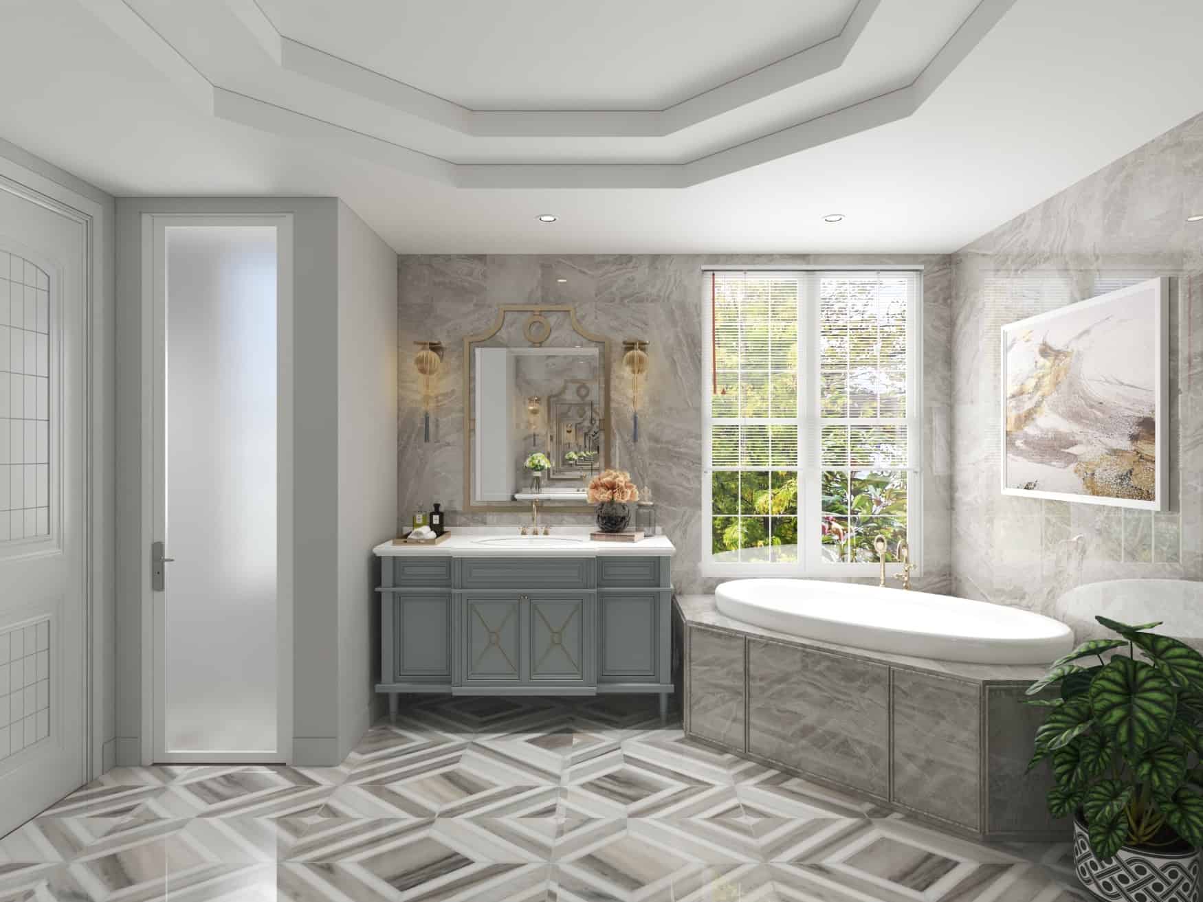 Master Bathroom of this 5-Bedroom, 3314 Sq Ft Plan - 198-1068
