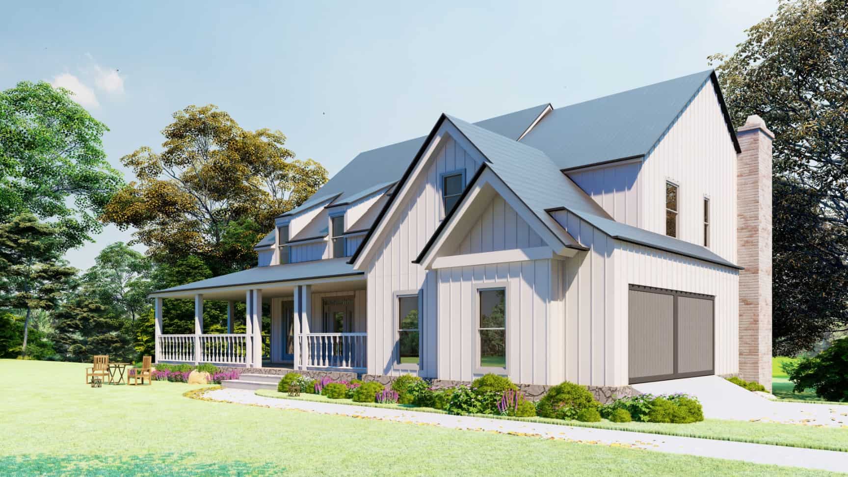 Left Side View of this 5-Bedroom, 3314 Sq Ft Plan - 198-1068