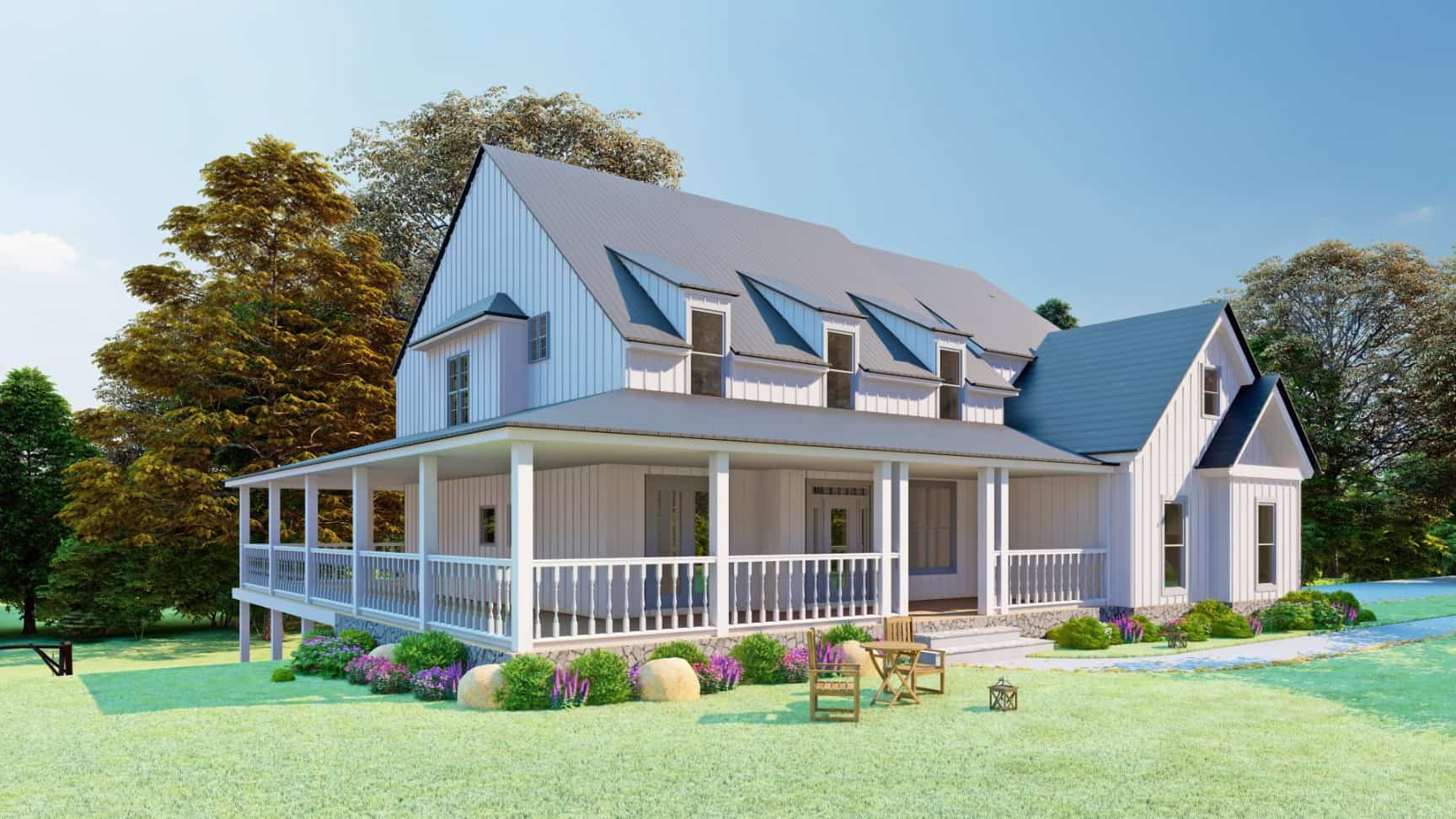 Right Side View of this 5-Bedroom, 3314 Sq Ft Plan - 198-1068