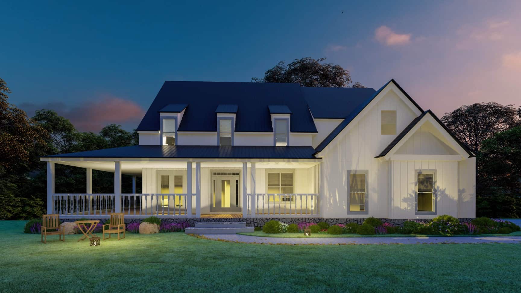 Front View of this 5-Bedroom, 3314 Sq Ft Plan - 198-1068