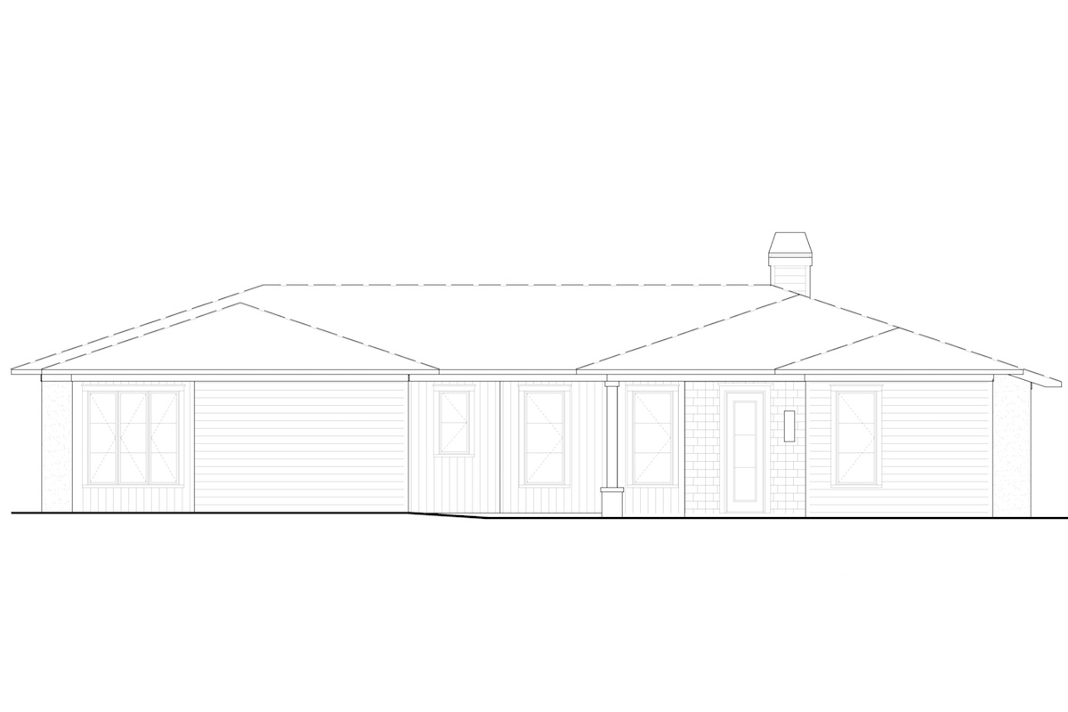 Home Plan Front Elevation of this 3-Bedroom,1922 Sq Ft Plan -198-1075