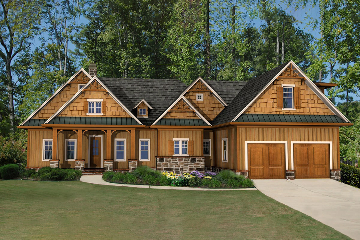 Cottage home (ThePlanCollection: #198-1088)