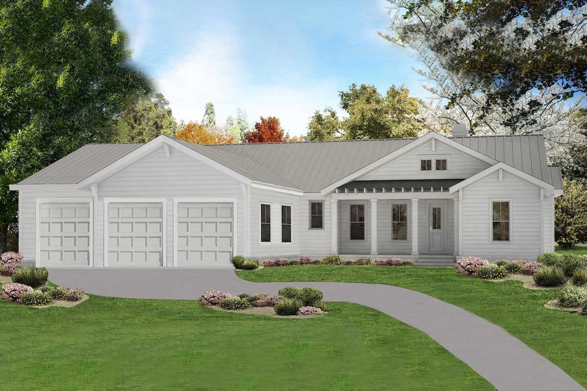Cottage home (ThePlanCollection: Plan #198-1091)