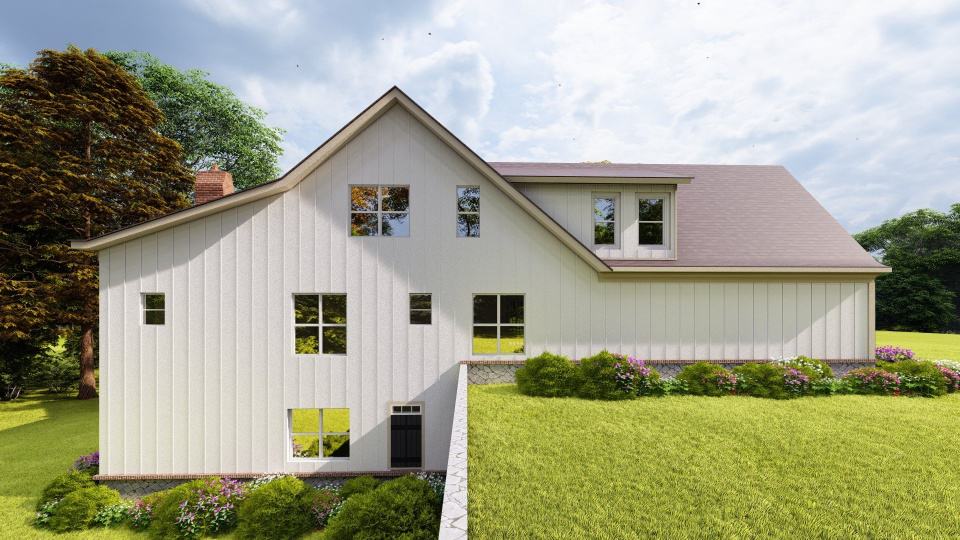 Side View of this 5-Bedroom, 3745 Sq Ft Plan - 198-1092