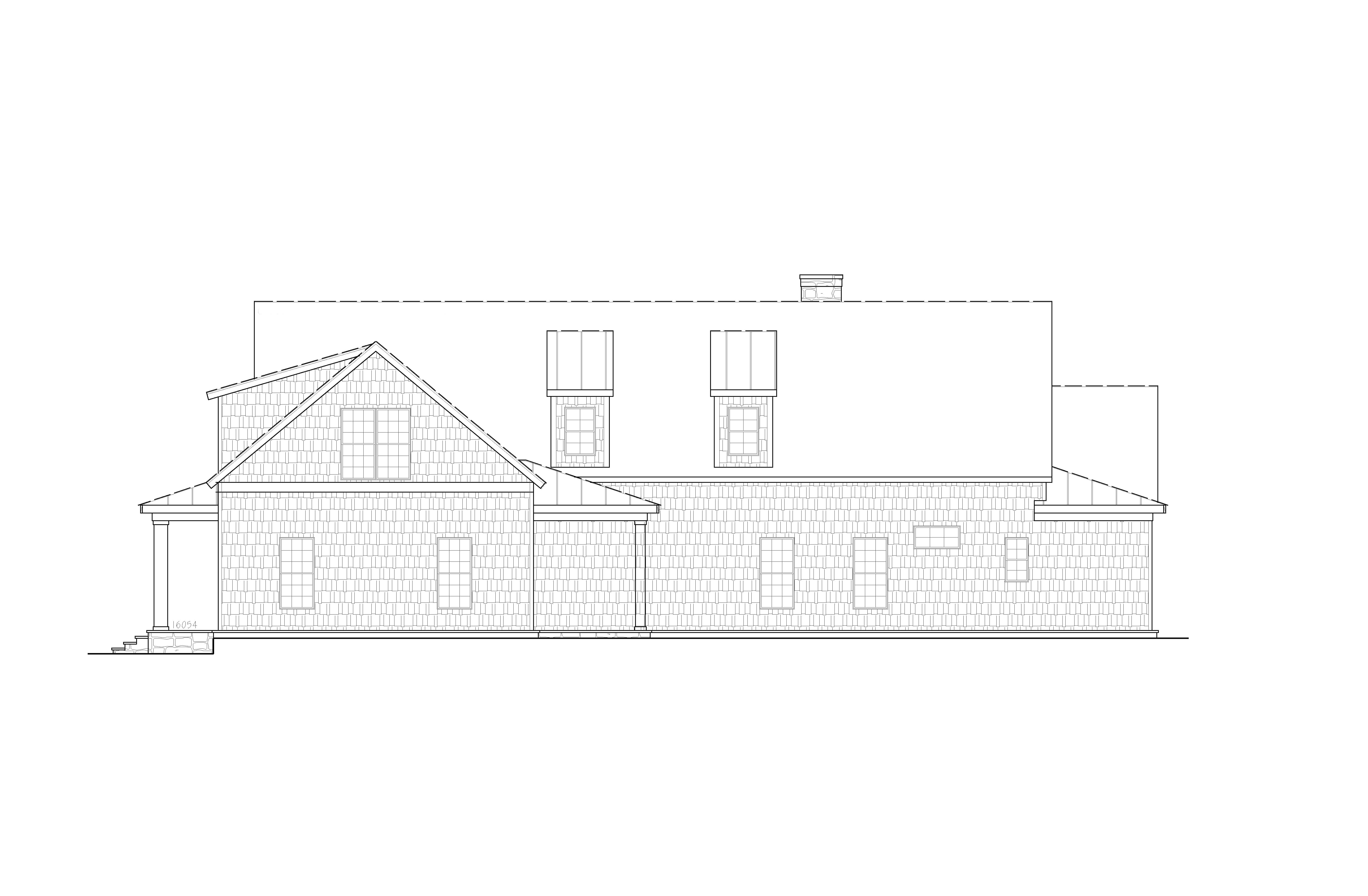 Home Plan Rear Elevation of this 3-Bedroom,3152 Sq Ft Plan -198-1103