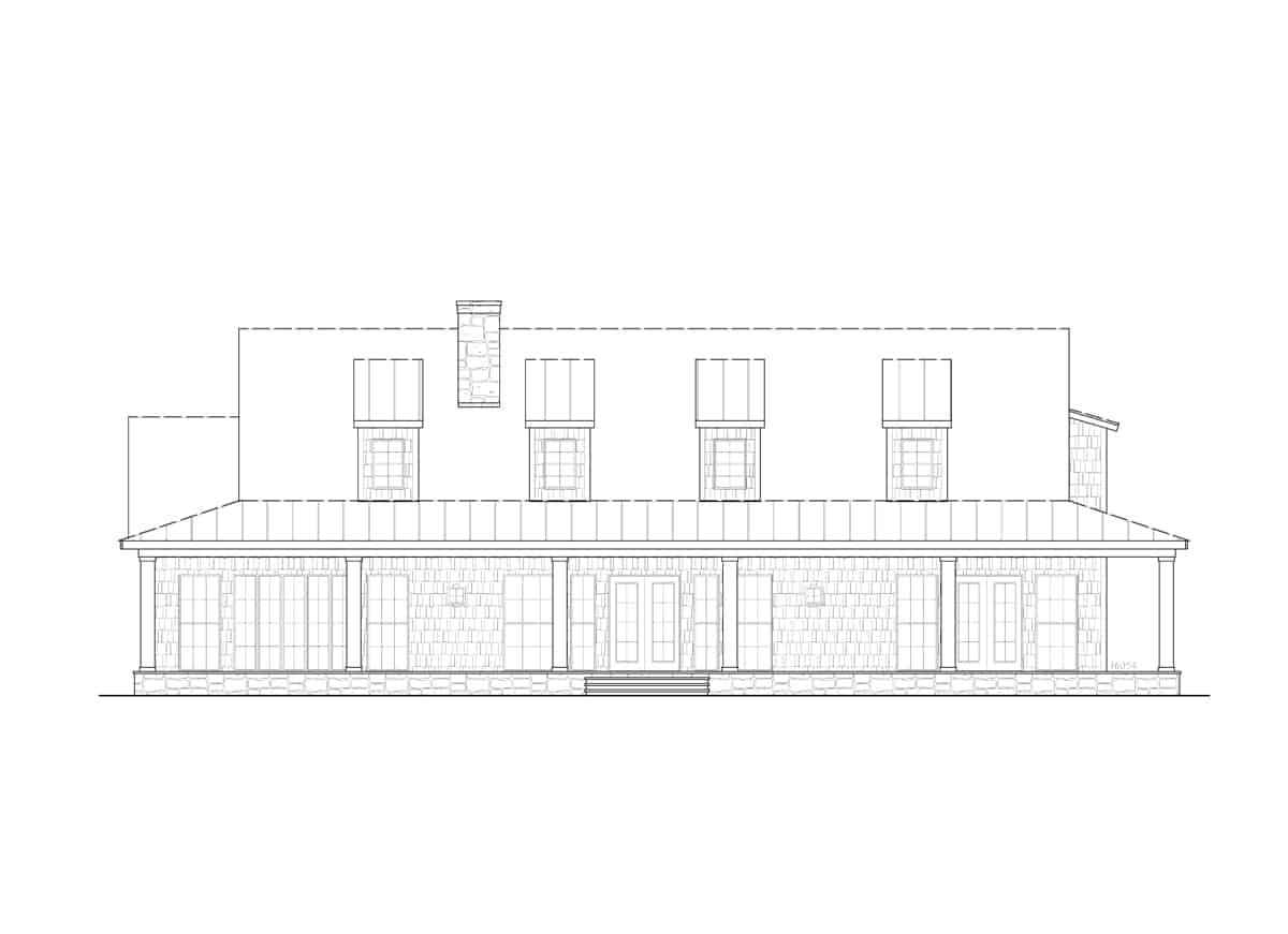 Home Plan Front Elevation of this 3-Bedroom,3152 Sq Ft Plan -198-1103