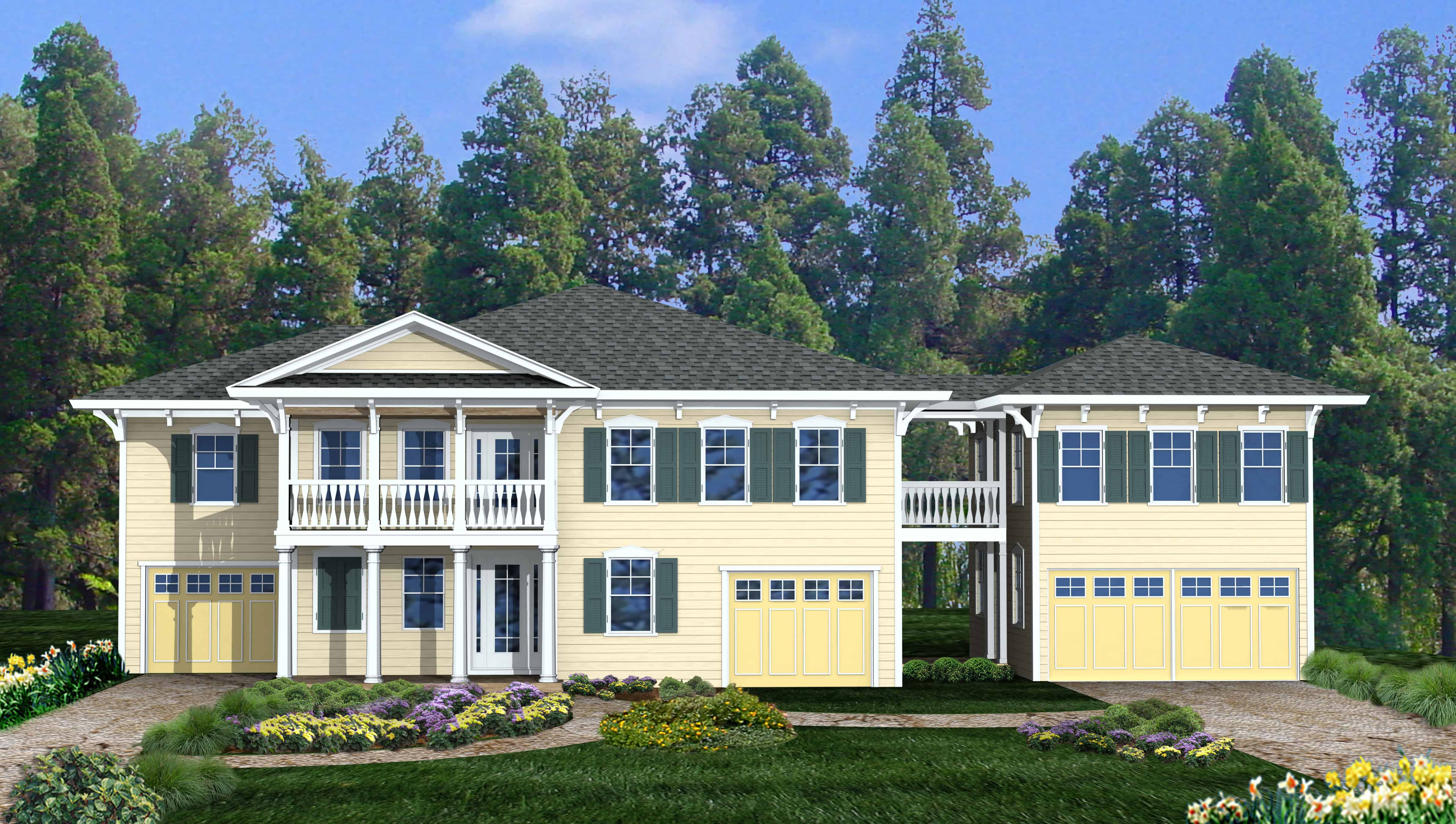 Front elevation of Cottage home (ThePlanCollection: House Plan #198-1112)