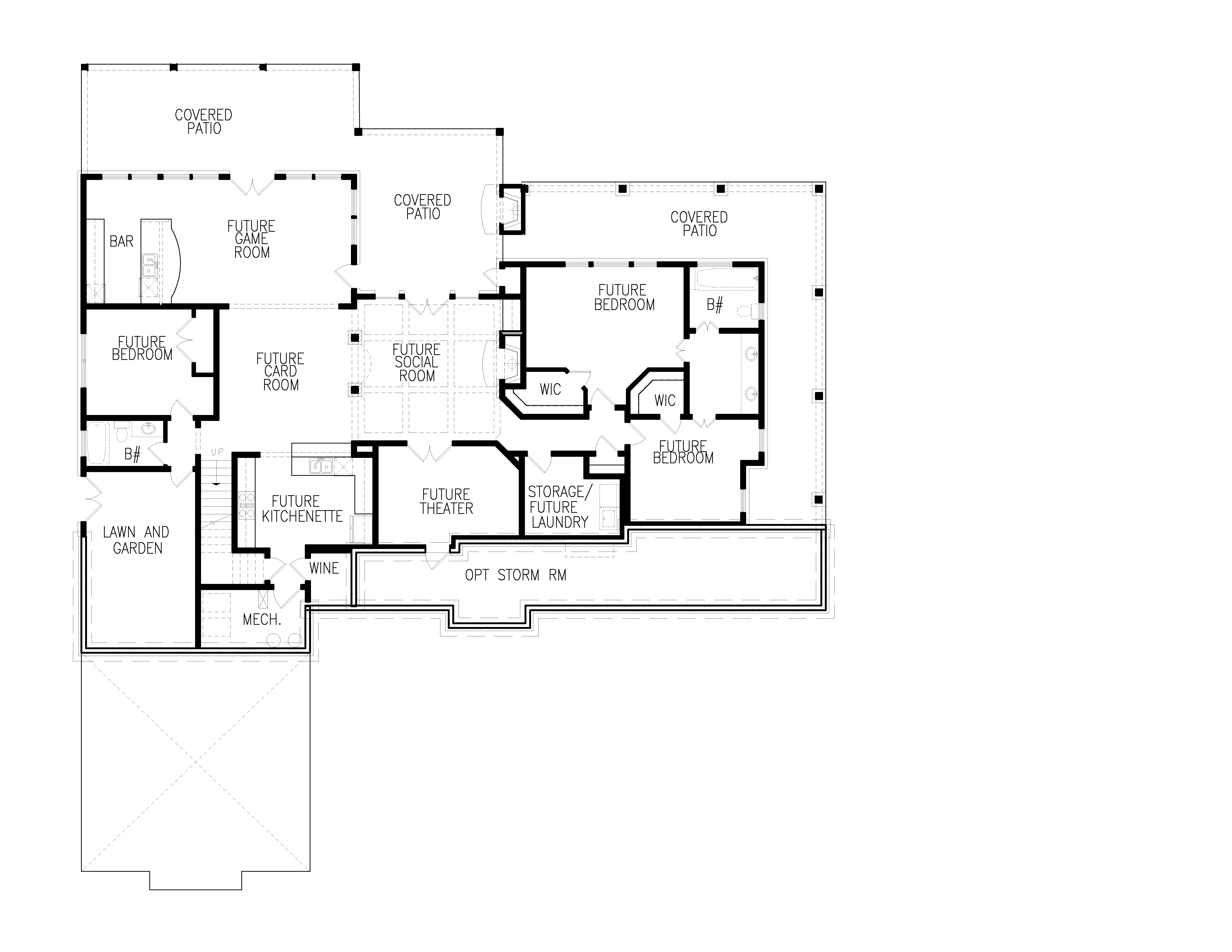 Floor Plan Basement of Farmhouse Plan #198-1113