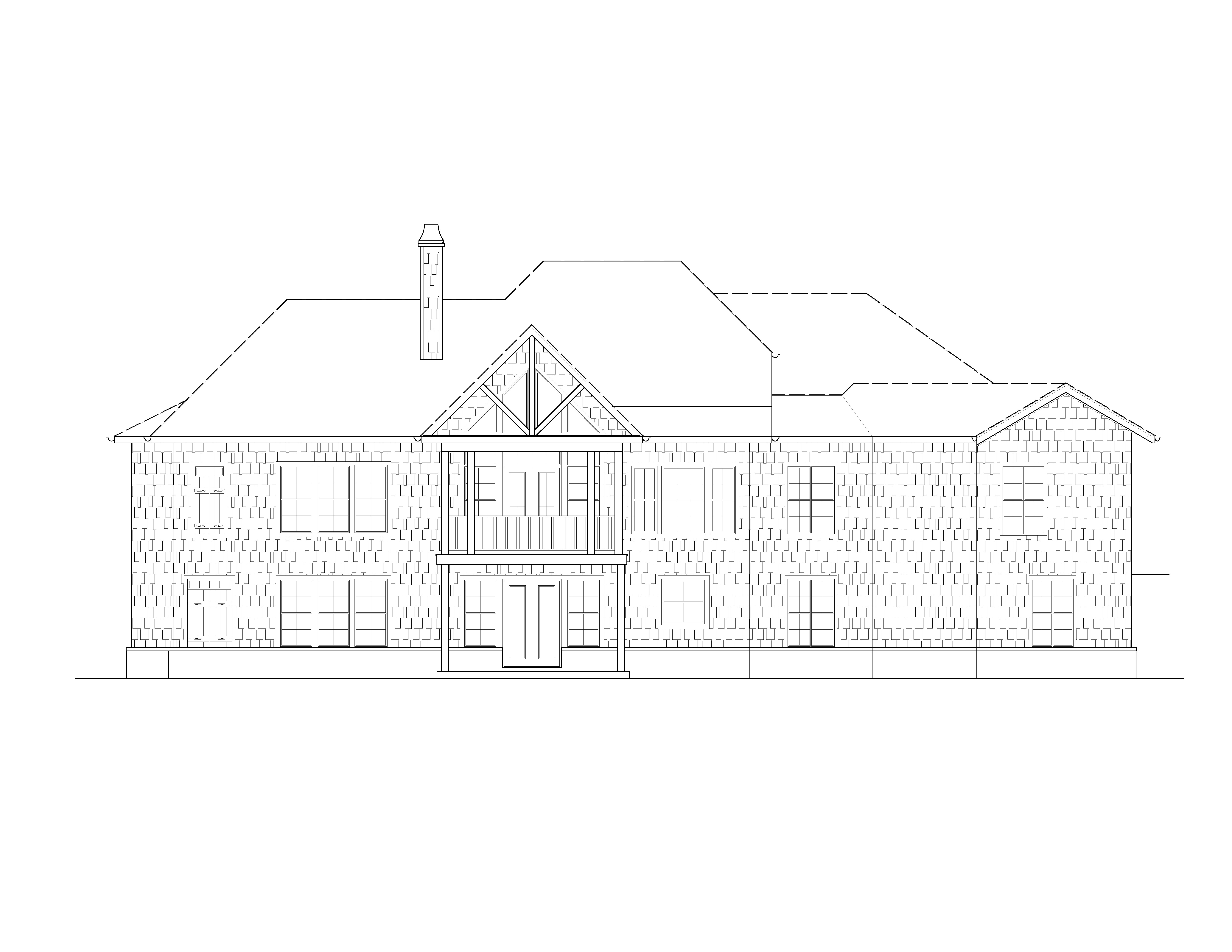 Home Plan Rear Elevation of this 3-Bedroom,2510 Sq Ft Plan -198-1114