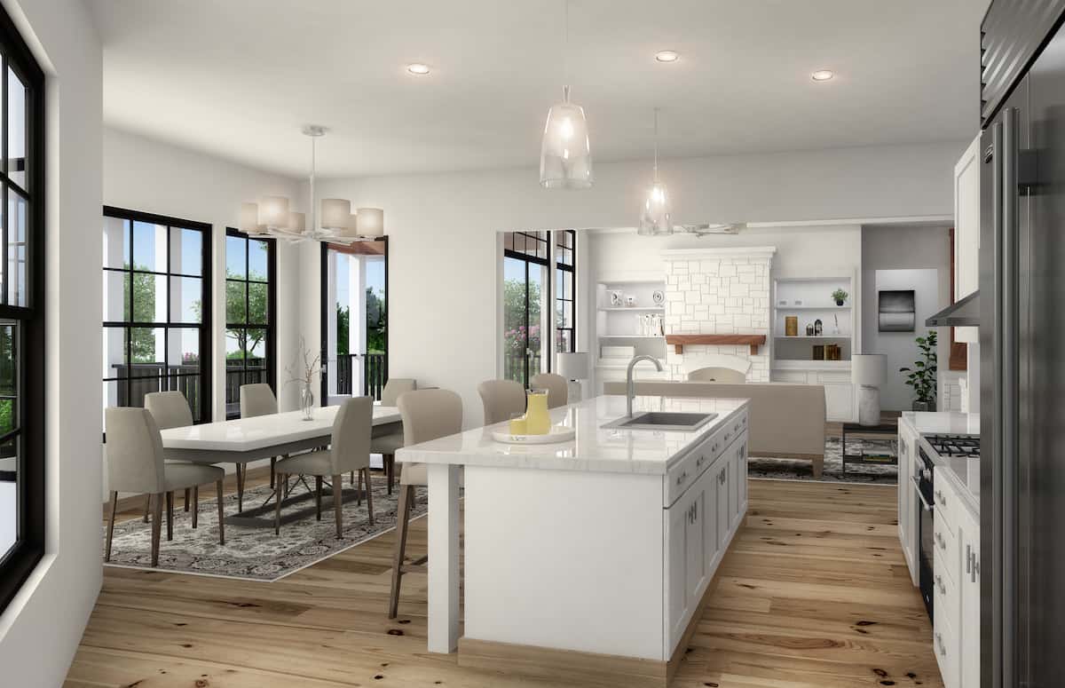 Kitchen: Kitchen Island of this 3-Bedroom,2510 Sq Ft Plan -198-1114