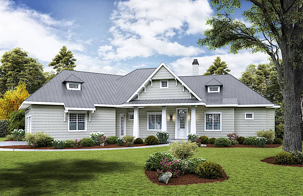 Ranch style home (ThePlanCollection: Plan #198-1114)
