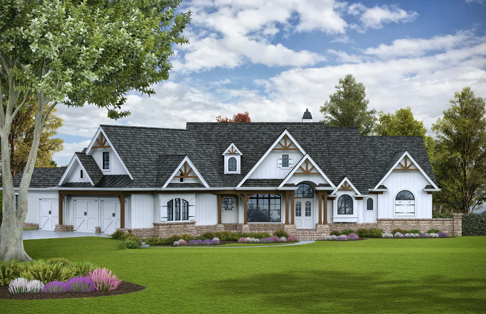 Luxury home (ThePlanCollection: Plan #198-1117)