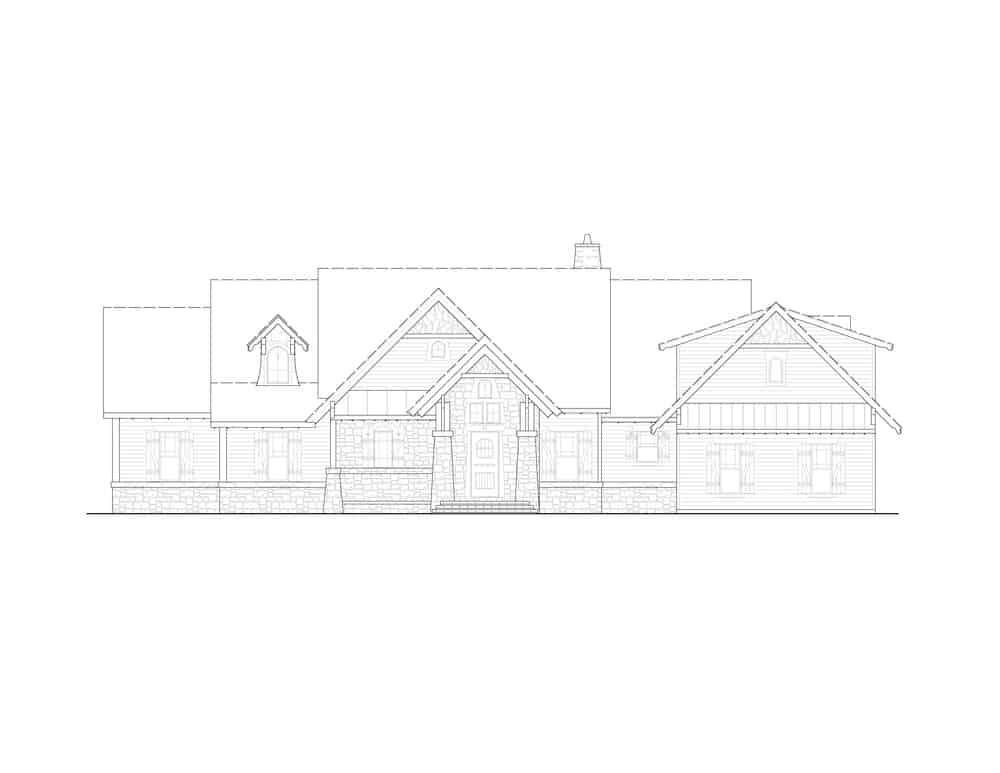 Home Plan Front Elevation of this 4-Bedroom,2940 Sq Ft Plan -198-1118
