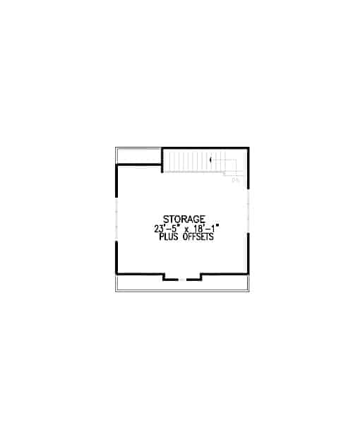 Floor Plan Bonus Room of Craftsman Plan #198-1118