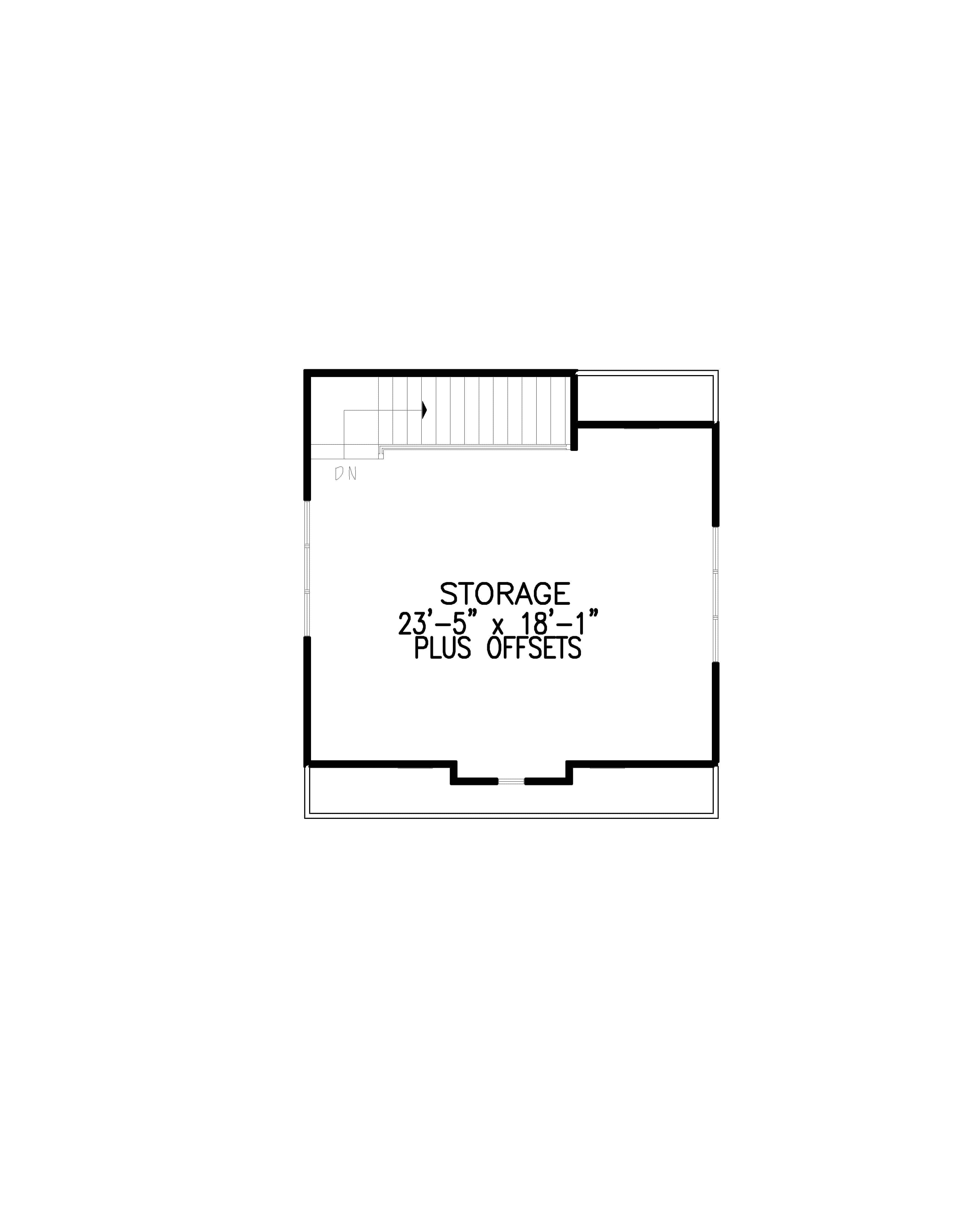 Floor Plan Bonus Room of Craftsman Plan #198-1119