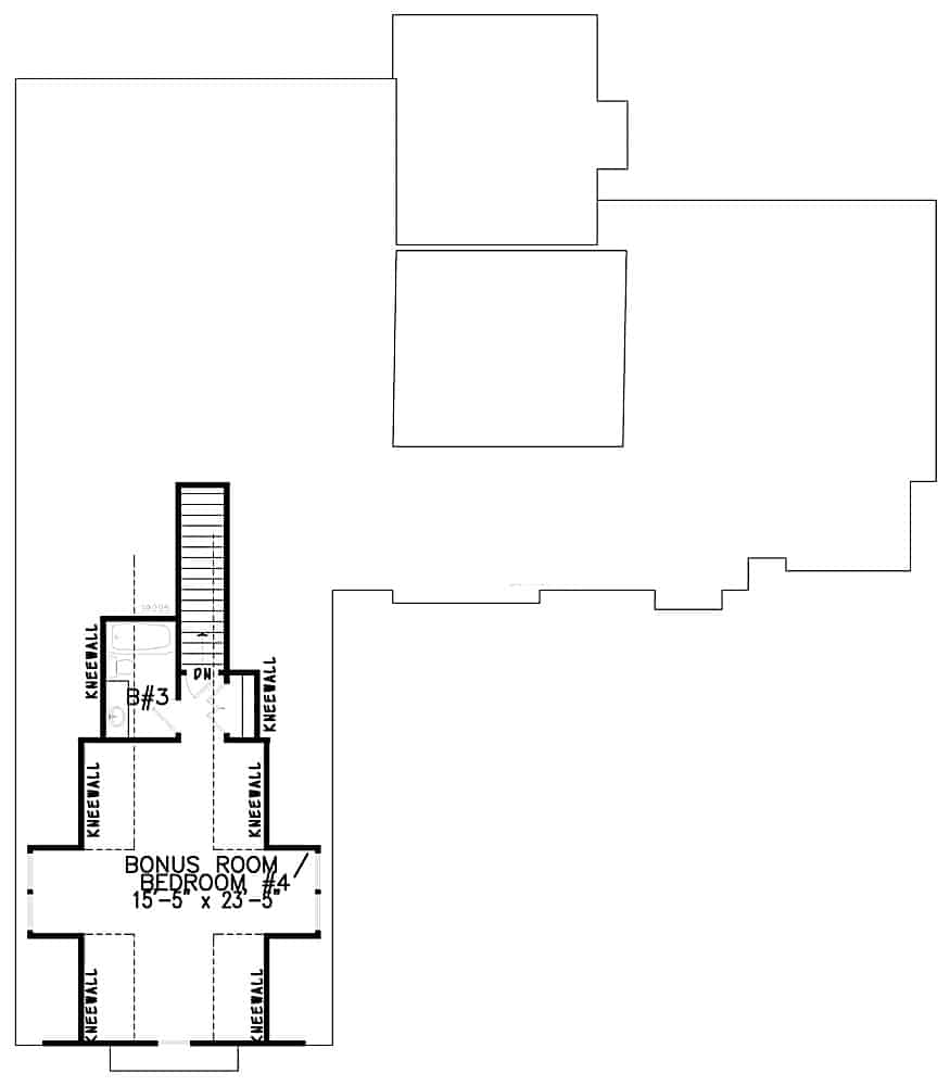 Floor Plan Bonus Room of Farmhouse Plan #198-1121
