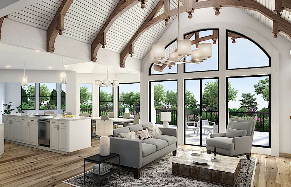 Living Room of this 3-Bedroom, 2797 Sq Ft Plan - 198-1123