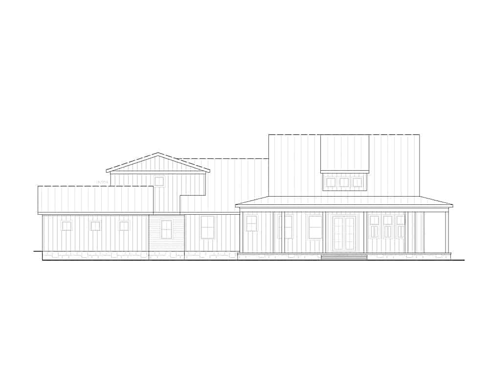 Home Plan Front Elevation of this 3-Bedroom,2407 Sq Ft Plan -198-1124