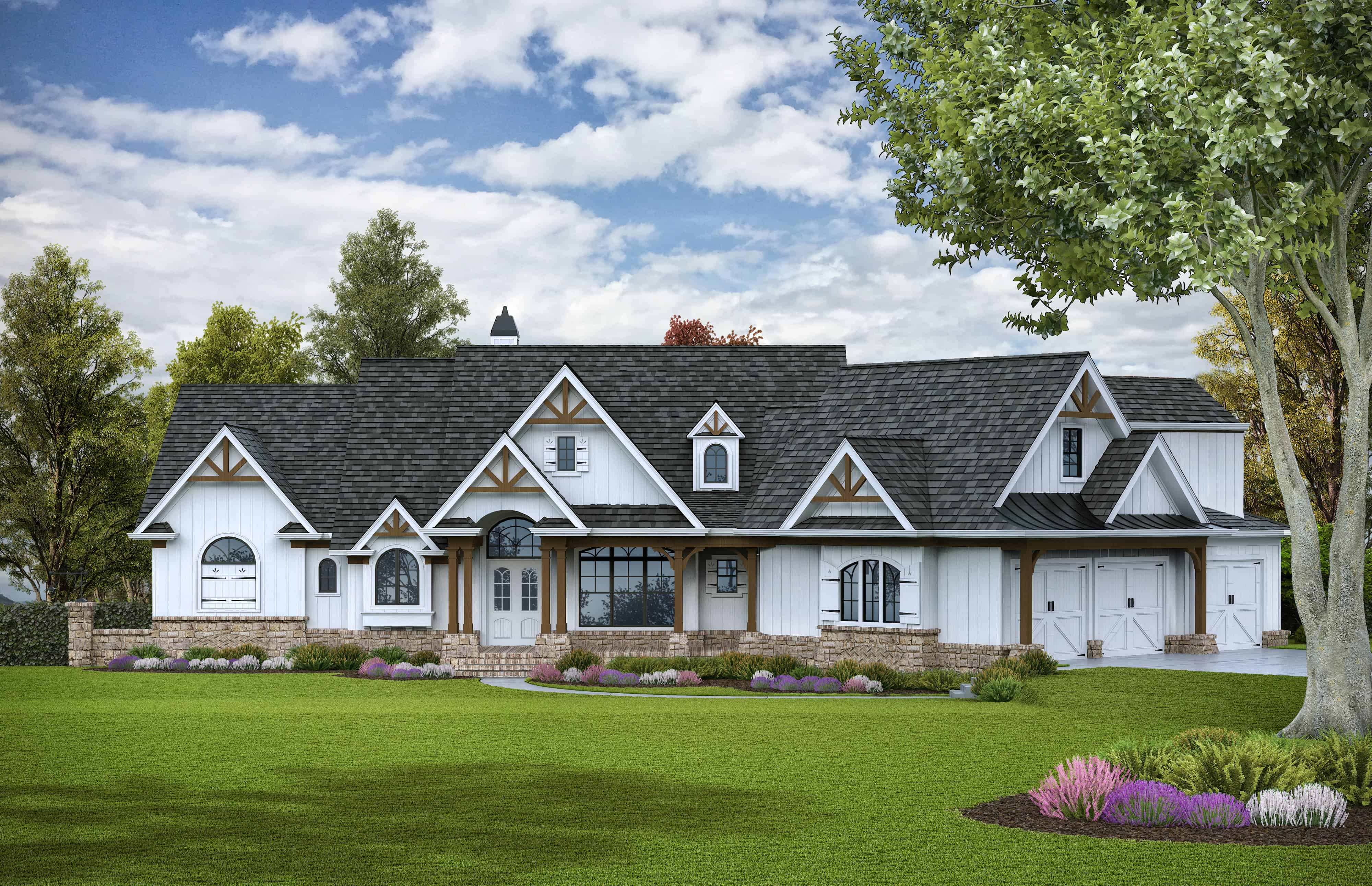 Rustic home (ThePlanCollection: Plan #198-1125)