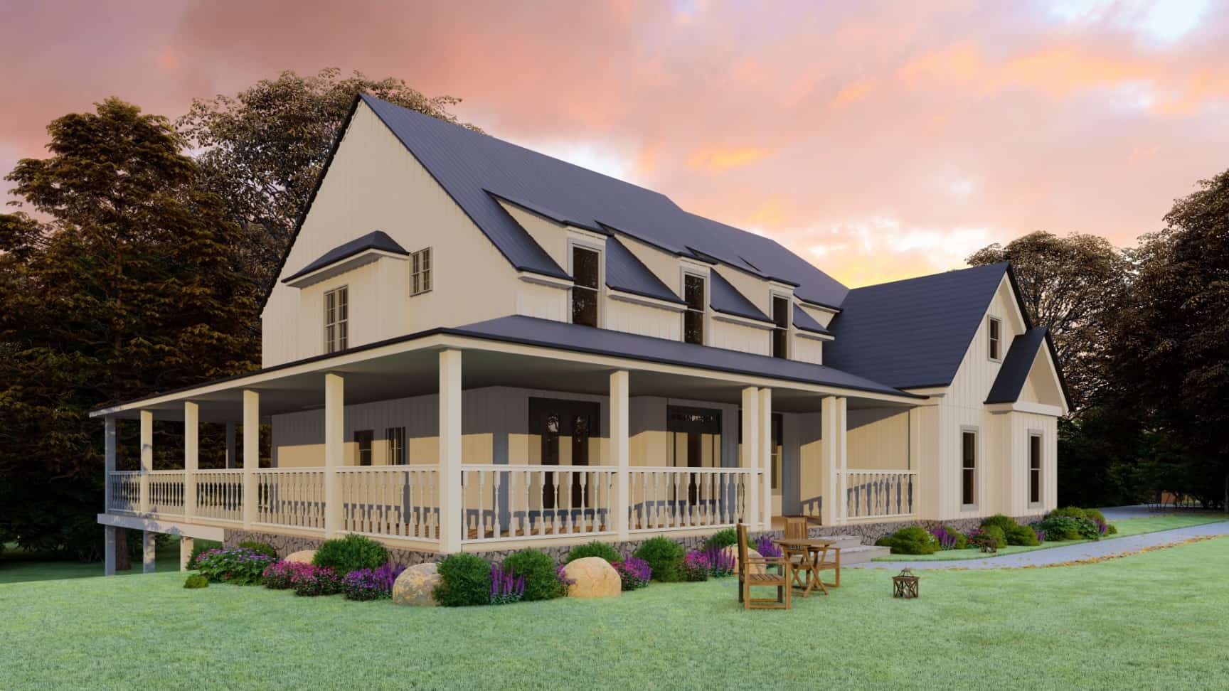Front View of this 5-Bedroom, 3261 Sq Ft Plan - 198-1127
