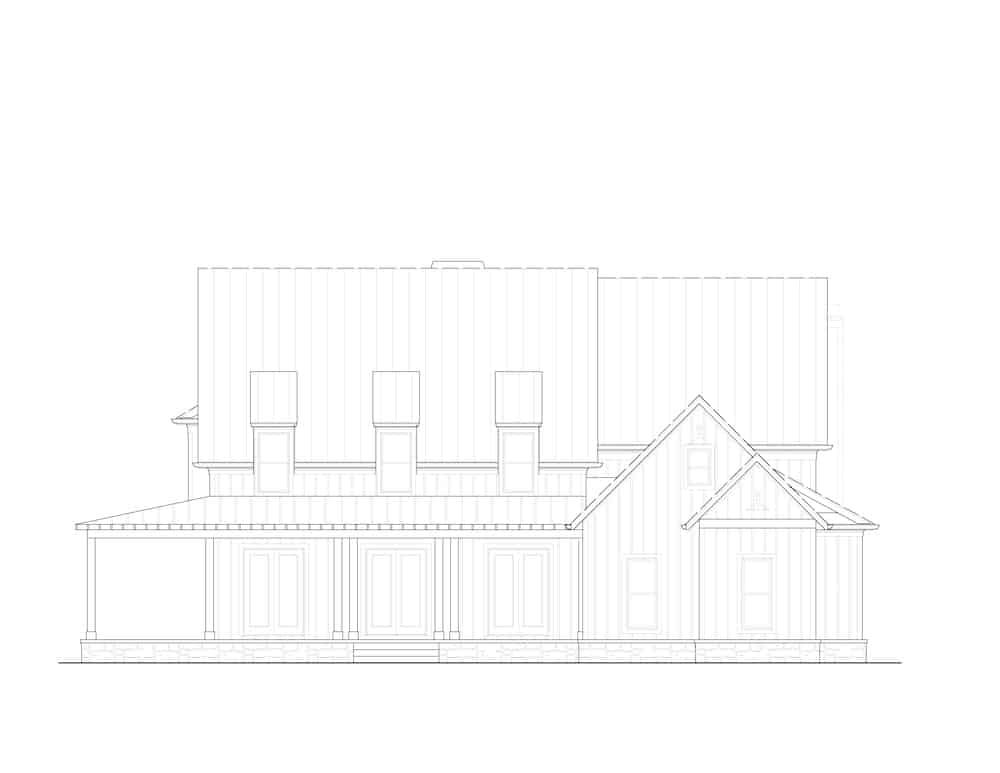 Home Plan Front Elevation of this 5-Bedroom,3261 Sq Ft Plan -198-1127