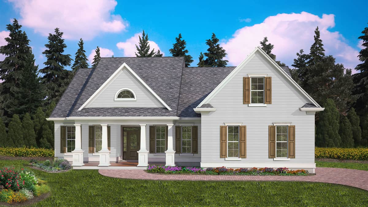 Cottage home (ThePlanCollection: Plan #198-1128)