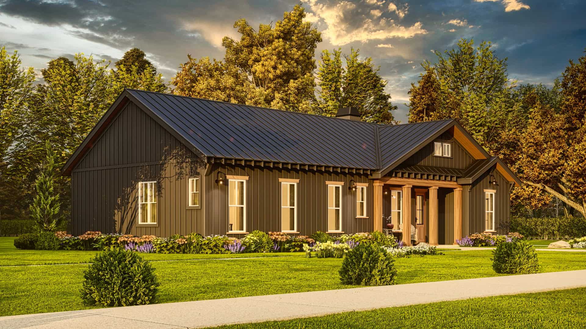 Left Side View of this 3-Bedroom,1925 Sq Ft Plan -198-1131