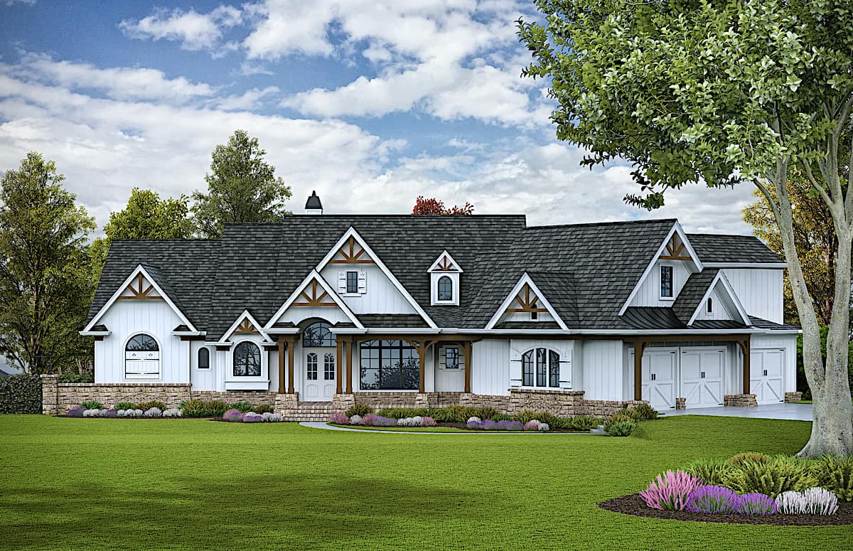 Luxury home (ThePlanCollection: Plan #198-1133)