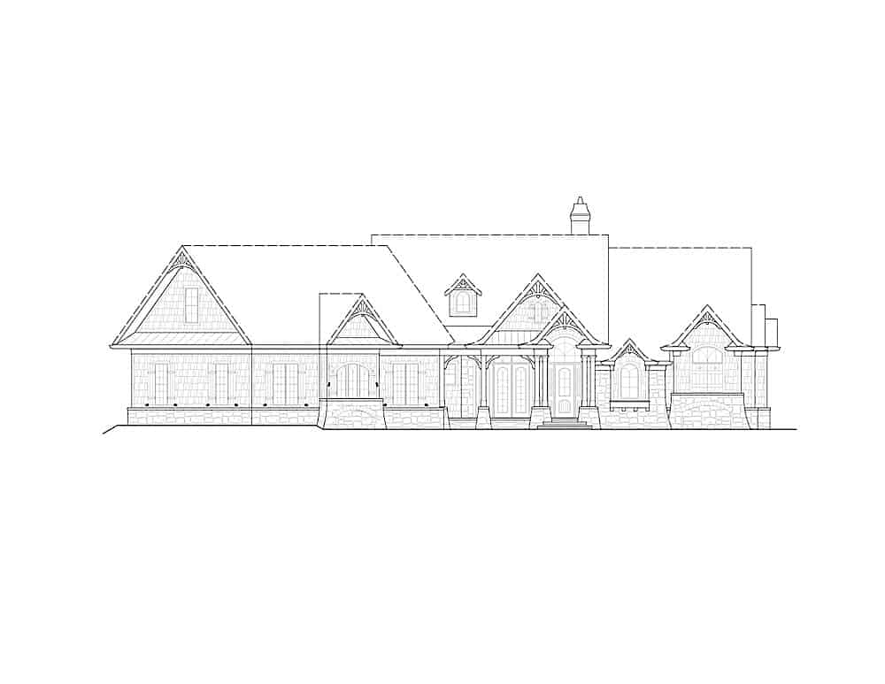 Home Plan Front Elevation of this 3-Bedroom,2830 Sq Ft Plan -198-1137