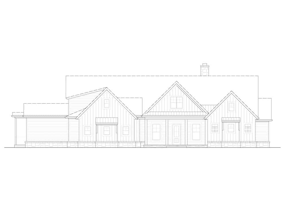Home Plan Front Elevation of this 3-Bedroom,3169 Sq Ft Plan -198-1139