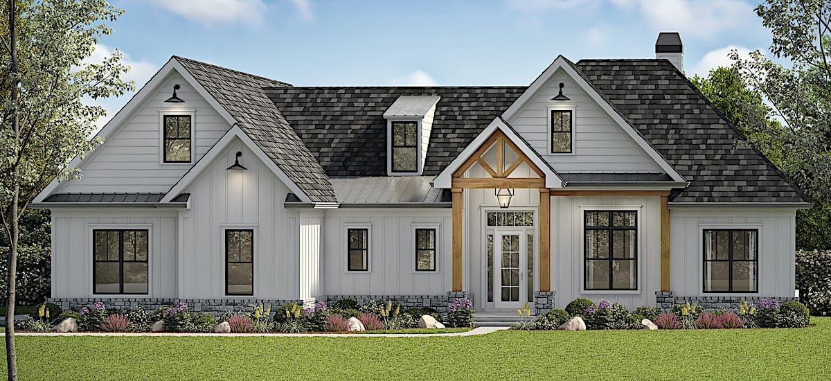 Cottage home (ThePlanCollection: Plan #198-1140)