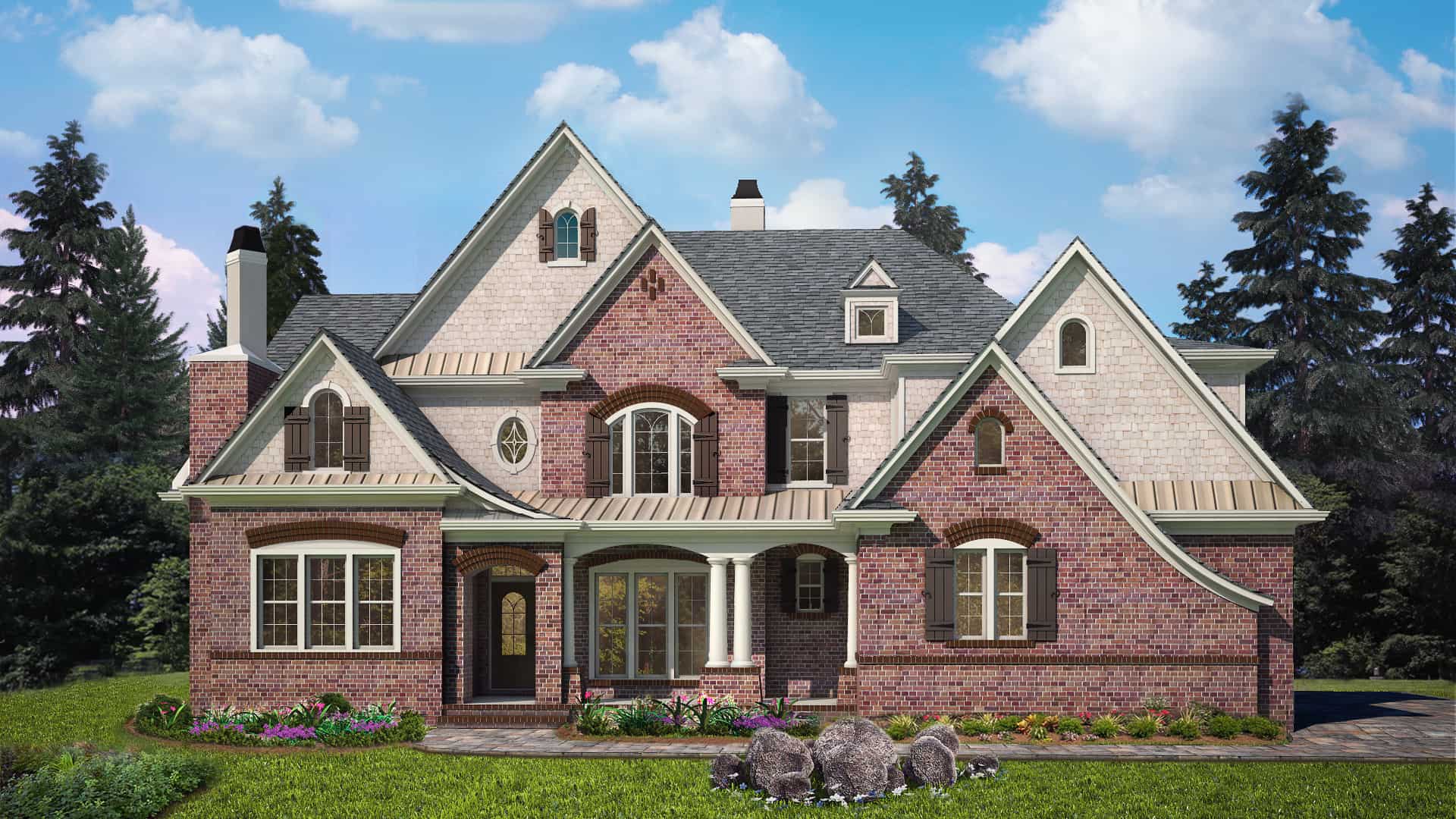 Colonial home (ThePlanCollection: Plan #198-1143)