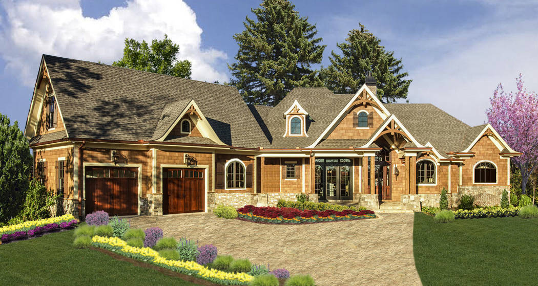 Cottage style home (ThePlanCollection: Plan #198-1144)
