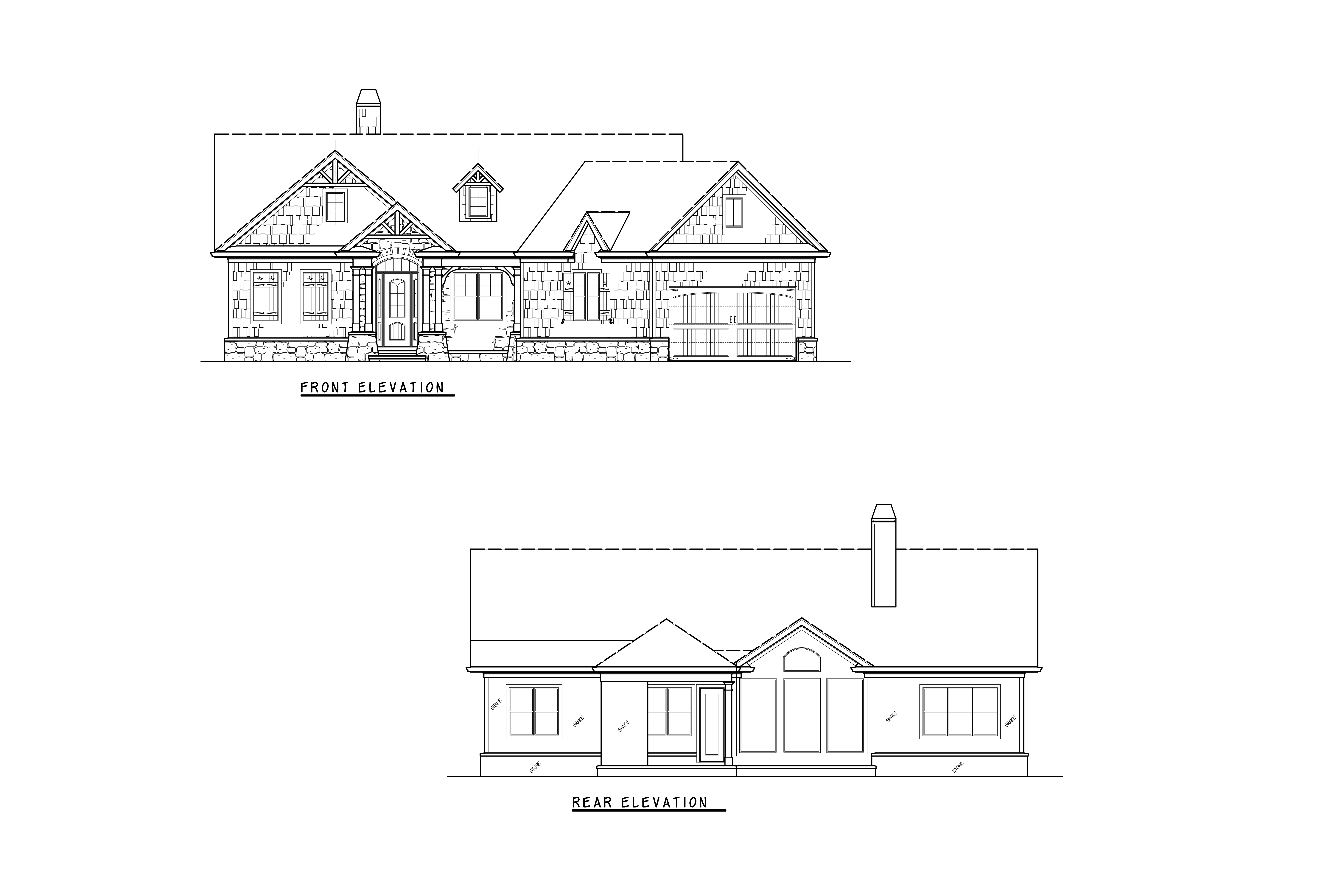 Home Plan Elevations of this 3-Bedroom,1338 Sq Ft Plan -198-1153