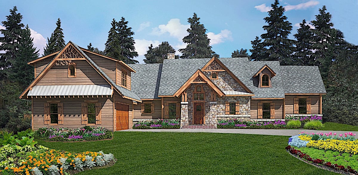 Cottage home (ThePlanCollection: Plan #198-1155)