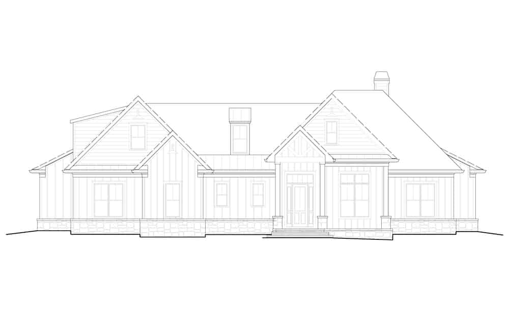 Home Plan Front Elevation of this 3-Bedroom,2389 Sq Ft Plan -198-1159