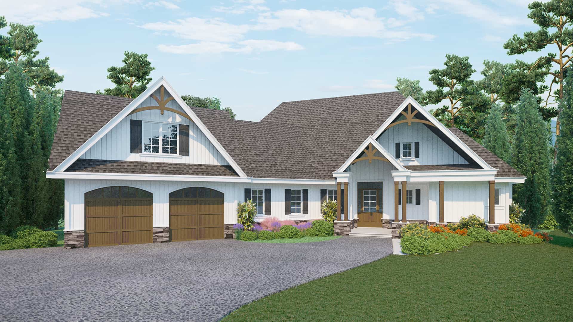 Ranch home (ThePlanCollection: Plan #198-1162)