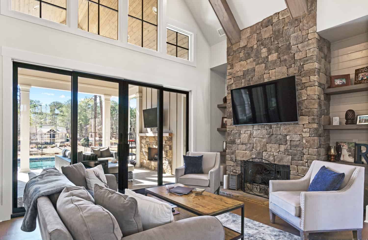 Living Room of this 4-Bedroom,3334 Sq Ft Plan -198-1163
