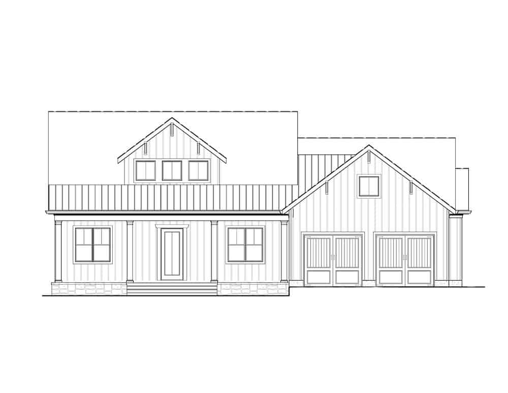 Home Plan Front Elevation of this 2-Bedroom,2342 Sq Ft Plan -198-1164