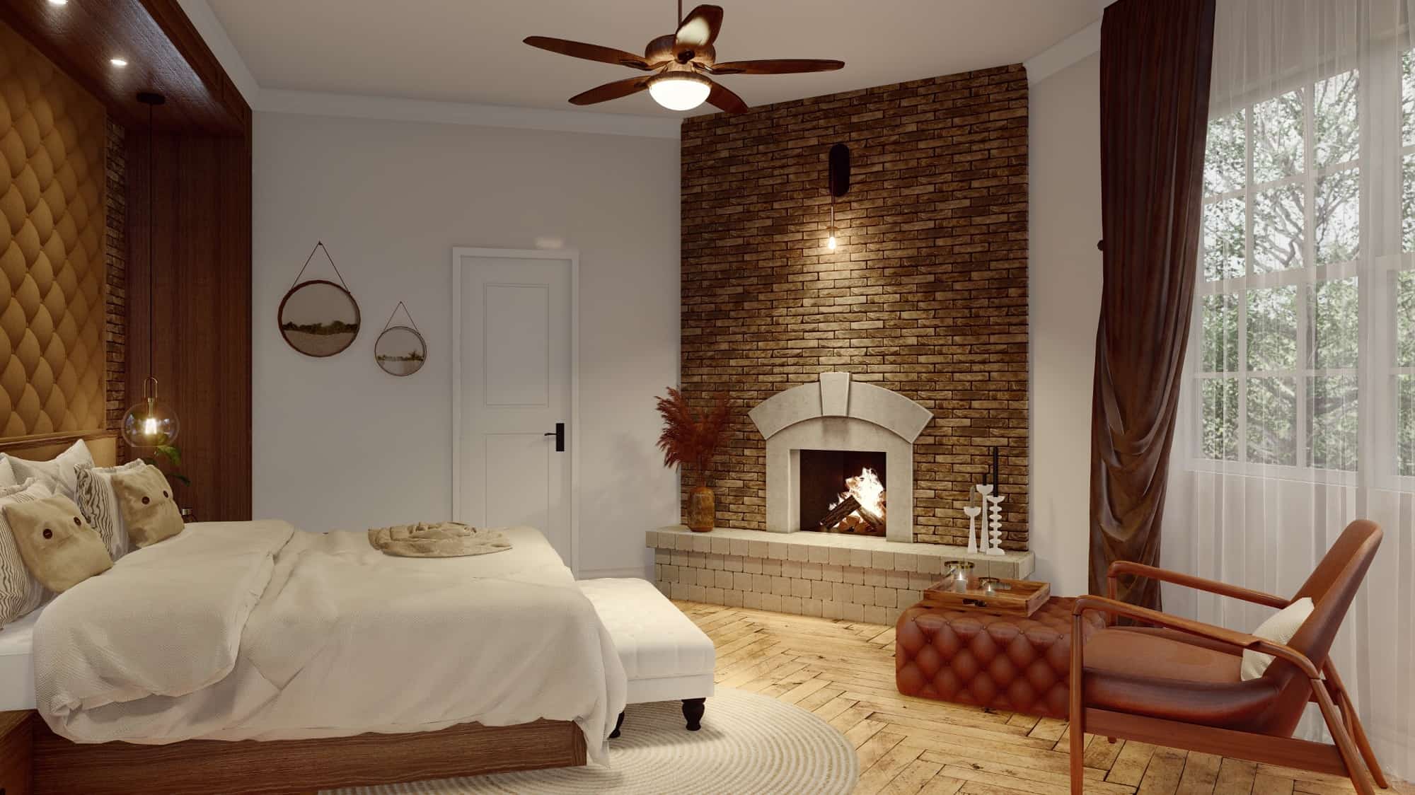 Master Bedroom of this 3-Bedroom, 2142 Sq Ft Plan - 198-1165