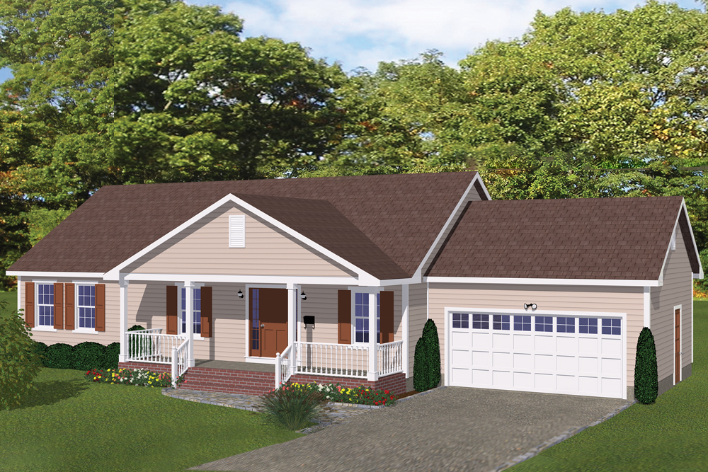 Front elevation of Traditional home (ThePlanCollection: House Plan #200-1001)