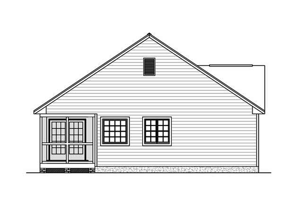 Home Plan Left Elevation of this 3-Bedroom,1438 Sq Ft Plan -200-1002