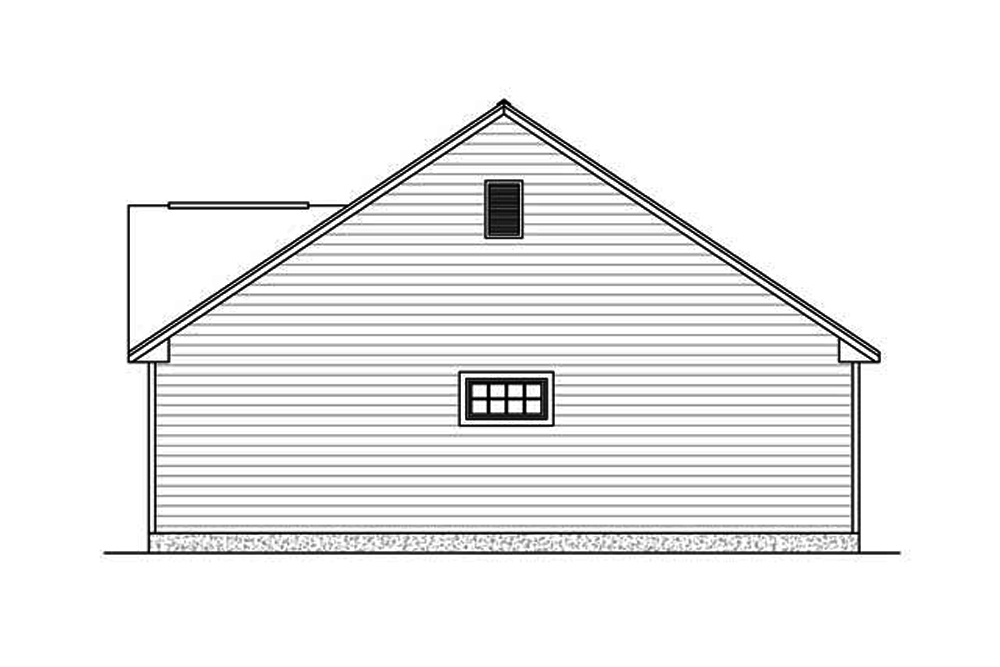 Home Plan Right Elevation of this 3-Bedroom,1438 Sq Ft Plan -200-1002