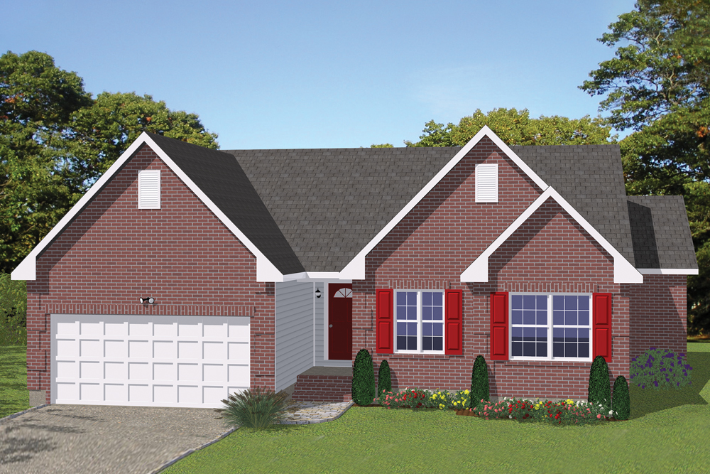 Front elevation of Traditional home (ThePlanCollection: House Plan #200-1003)