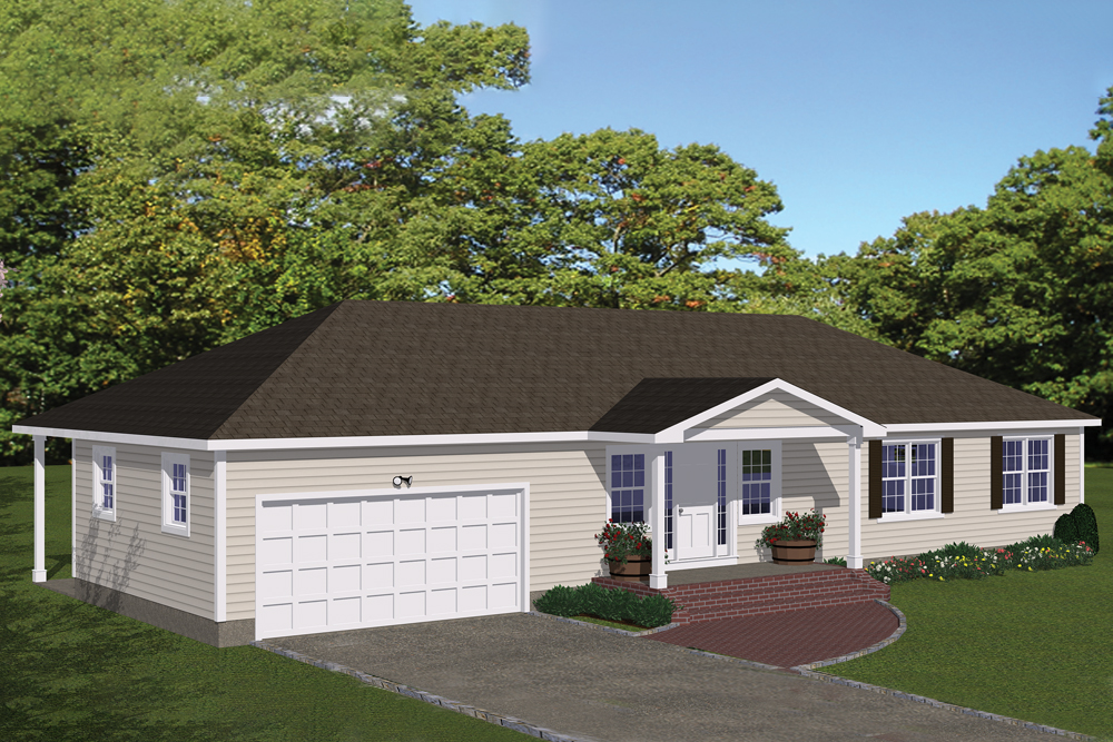 Front elevation of Traditional home (ThePlanCollection: House Plan #200-1006)