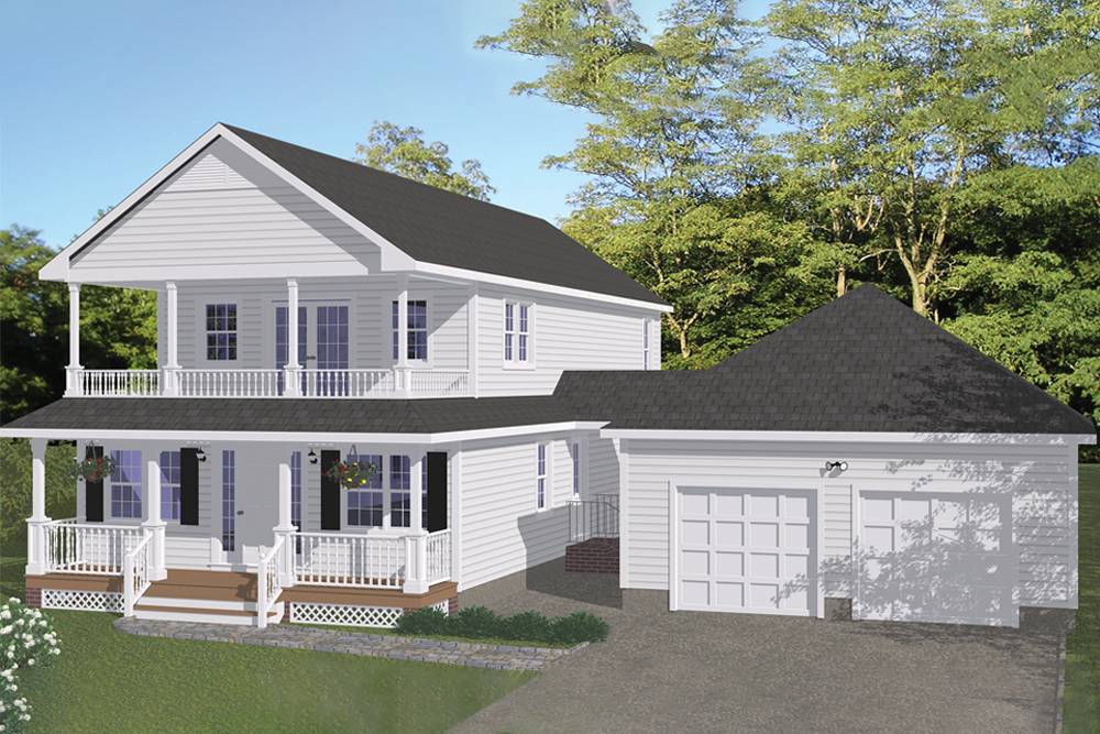 Front View of this 4-Bedroom, 2142 Sq Ft Plan - 200-1010