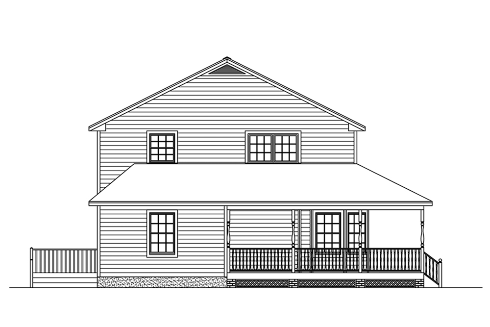 Home Plan Right Elevation of this 5-Bedroom,3130 Sq Ft Plan -200-1025