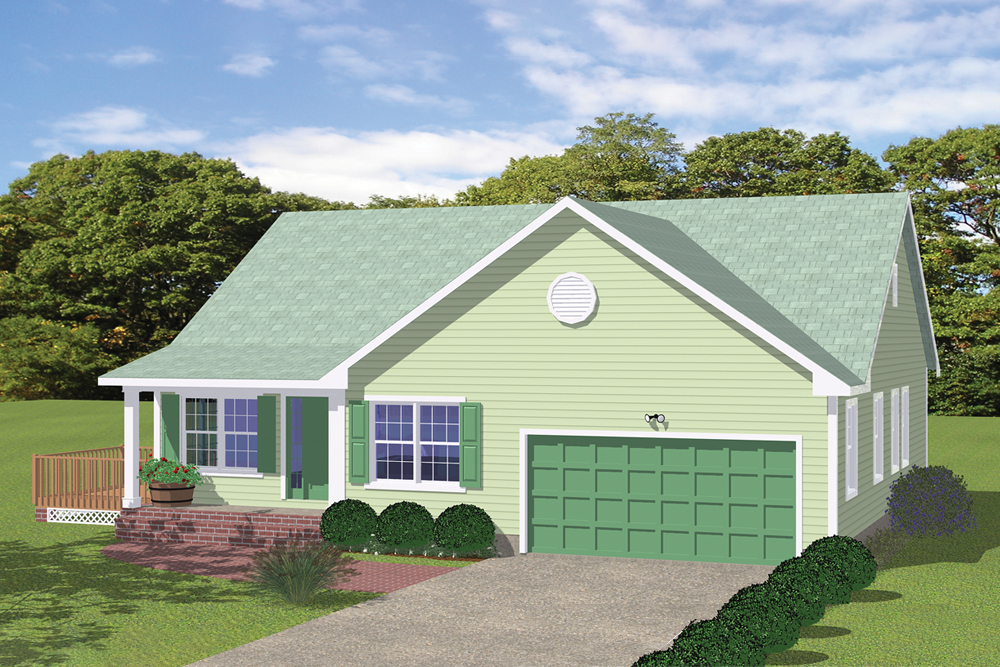 Cottage home (ThePlanCollection: #200-1028)
