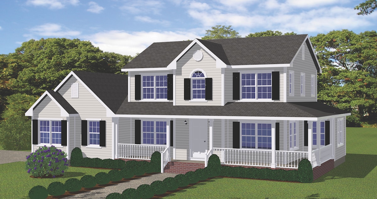 Front View of this 4-Bedroom, 1841 Sq Ft Plan - 200-1032