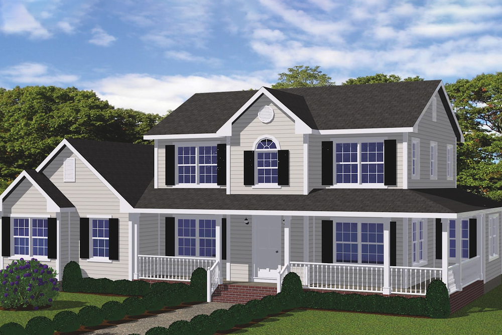 Country Farmhouse (ThePlanCollection: House Plan #200-1032)